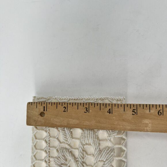 VTG Hoag Stunning Satin Beaded Evening Clutch Purse Wedding Holiday Classy Party - Picture 12 of 16